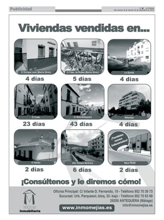 15 ç La Crónica
Del viernes 18 al viernes 25 de diciembre de 2015Publicidad
 