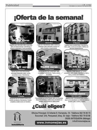 15 ç La Crónica
Del sábado 21 al viernes 27 de mayo de 2016Publicidad
 