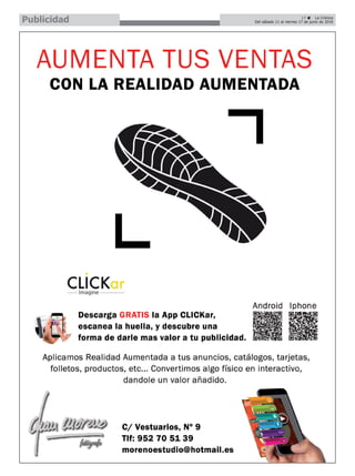 17 ç La Crónica
Del sábado 11 al viernes 17 de junio de 2016Publicidad
 