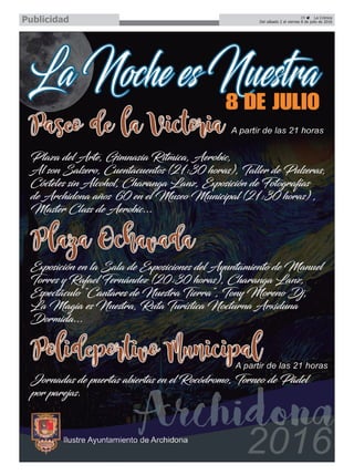 29 ç La Crónica
Del sábado 2 al viernes 8 de julio de 2016Publicidad
 