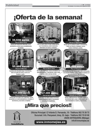 15 ç La Crónica
Del sábado 13 al viernes 26 de agosto de 2016Publicidad
 