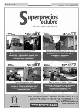 15 ç La Crónica
Del sábado 15 al viernes 21 de octubre de 2016Publicidad
 
