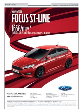 39 ç La Crónica
Del sábado 26 de noviembre al viernes 2 de diciembre de 2016Publicidad
 