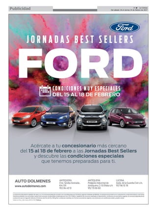 39 ç La Crónica
Del sábado 18 al viernes 24 de febrero de 2017Publicidad
 