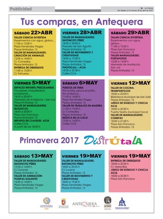 7 ç La Crónica
Del sábado 22 al viernes 28 de abril de 2017Publicidad
 