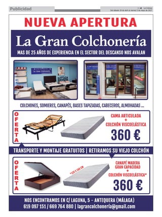 11 ç La Crónica
Del sábado 29 de abril al viernes 5 de mayo de 2017Publicidad
 