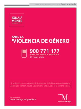 LA CRÓNICA - Del sábado 29 de abril al viernes 5 de mayo de 2017 Contraportada
 