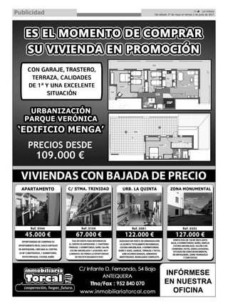 15 ç La Crónica
Del sábado 27 de mayo al viernes 2 de junio de 2017Publicidad
 