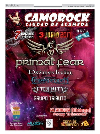 31 ç La Crónica
Del sábado 27 de mayo al viernes 2 de junio de 2017Publicidad
 