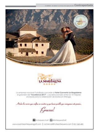 LA CRÓNICA - Del sábado 12 al viernes 25 de agosto de 2017 Contraportada
 