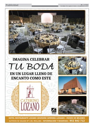 7 ç La Crónica
Del sábado 26 de agosto al viernes 1 de septiembre de 2017Publicidad
 