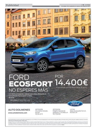 39 ç La Crónica
Del sábado 30 de septiembre al viernes 6 de octubre de 2017Publicidad
 