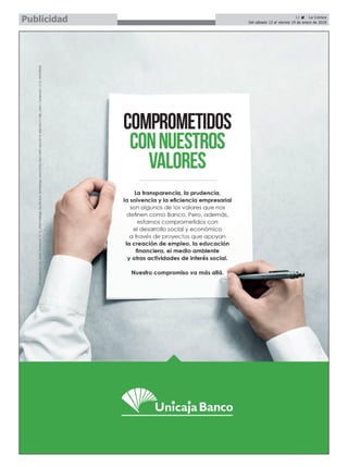 11 ç La Crónica
Del sábado 13 al viernes 19 de enero de 2018Publicidad
 