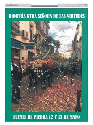 31 ç La Crónica
Del sábado 12 al viernes 18 de mayo de 2018Publicidad
 