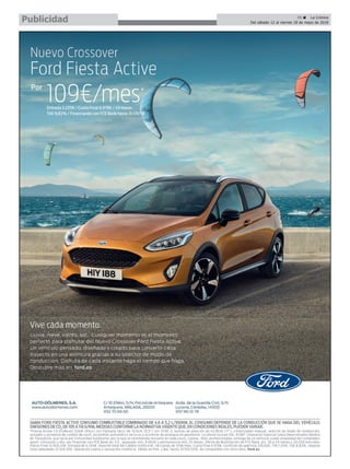 39 ç La Crónica
Del sábado 12 al viernes 18 de mayo de 2018Publicidad
 