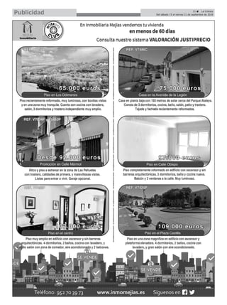 15 ç La Crónica
Del sábado 15 al viernes 21 de septiembre de 2018Publicidad
 