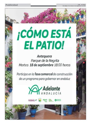 9 ç La Crónica
Del sábado 15 al viernes 21 de septiembre de 2018Publicidad
 