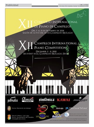 29 ç La Crónica
Del viernes 30 de noviembre al viernes 7 de diciembre de 2018Publicidad
 