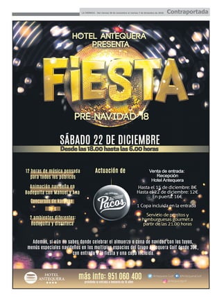 LA CRÓNICA - Del viernes 30 de noviembre al viernes 7 de diciembre de 2018 Contraportada
 