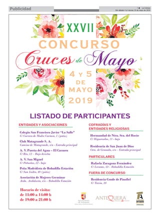 7 ç La Crónica
Del sábado 4 al viernes 10 de mayo de 2019Publicidad
 