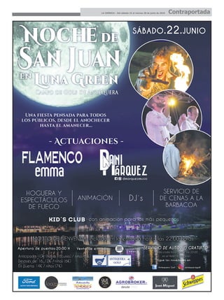 LA CRÓNICA - Del sábado 22 al viernes 28 de junio de 2019 Contraportada
 