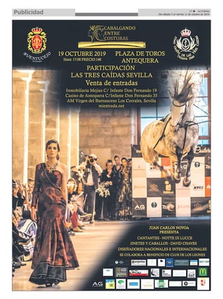 17 ç La Crónica
Del sábado 5 al viernes 11 de octubre de 2019Publicidad
 