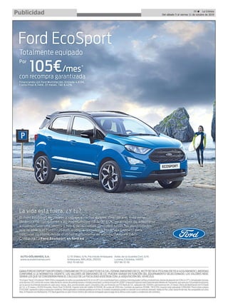 39 ç La Crónica
Del sábado 5 al viernes 11 de octubre de 2019Publicidad
 