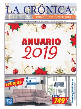 Semanario comarcal gratuito n Número 874 n Año XVI n ANUARIO 2019 n Martes 24 de diciembre de 2019
 