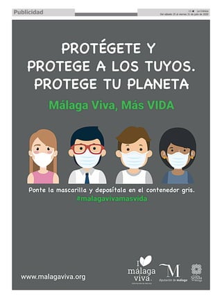 15 ç La Crónica
Del sábado 25 al viernes 31 de julio de 2020Publicidad
 