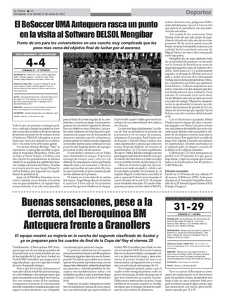 Deportes
La Crónica 28
Del sábado 19 al viernes 25 de marzo de 2022
ç
Todoloqueseapuntuaressiempreposi-
tivoy,másaún,cuandounpartidosecom-
plicacomolessucedióenlacitaentierras
jiennenseselpasadofindesemanadonde
el Software DELSOL Mengíbar se puso
hasta tres veces por delante en el marca-
dor y vio como no le sirvió para ganar.
LosdeJoséAntonioBorrego“Tete”se
repusieron a cada golpe recibido e igua-
laron el marcador. Bingyoba y Pablo, por
un lado, y David Velasco y Cobarro, por
otro, fueron los goleadores en la primera
mitad.Enlasegunda,losanfitrionestoma-
ronventajacontantosdePortuyAlvarito
en propia puerta que luego Miguel y
David Velasco, por segunda vez, equili-
braron la partida (4-4).
Jugar en el Pabellón Sebastián Lorca,
como visitante, es un desafío. Una pista
con un gran ambiente y un equipo muy
rocoso enfrente. Con solo ocho jornadas
para el final de la fase regular de la com-
peticióny,muchoenjuego,losdosprota-
gonistasdeestedueloregionalloafronta-
banconobjetivosmuydistintos.Losloca-
les están inmersos en la lucha por la per-
manenciaalocuparunodelospuestosde
descenso, mientras que los visitantes no
podíanperderlabuenamarchaadquirida
alnecesitarpuntosparacontinuarenuna
posición privilegiada dentro de la pugna
por entrar al play-off de ascenso.
El encuentro comenzó con un Pablo
muy dominador en ataque. El pívot se
encargó de romper una y otra vez a la
defensa.Enunajugadaavanzóporbanda
dejando atrás a su marcador y Óscar no
pudo aprovechar un pase atrás. En otra,
unpocomástarde,elpívotmandóalpalo
un tiro delante de la portería.
El acierto en el otro lado de la cancha
fuemayor.ÁngelBingyoba,enelminuto
6, marcó el 1-0 en una de las primeras
vecesenlasquetocóelbalónenelchoque.
El pívot del cuadro rojillo aprovechó un
rechace de una intervención de Conejo a
tiro de Joan.
Lareacciónllegórápidamente.Loschi-
cos de Tete no perdieron el dominio de
la posesión y, en un saque de esquina,
empataron el marcador. Raúl Canto sacó
de esquina y David Velasco realizó una
voleaespectacularyprecisaquecolocóen
la base del poste dejando sin reacción al
guardameta (1-1). Con todo equilibrado
denuevo,PabloOrdoñezemergióconuna
granjugadaindividualenbandaenlaque
semarchódeDaniRamosybatióaConejo
con un potente remate al palo largo (2-1).
Otra vez el envite exigió dar una res-
puesta a un tanto encajado y volvió a ser
lamásefectivaposible.Enelminuto11,el
capitán Miguel Conde lanzó una falta al
palo y apareció Cobarro para empujar el
cuero al fondo de la red (2-2). El empate
eraelresultadomásjusto.Elcuadroante-
queranopropusomuchosobreel40x20y
realizó ofensivas muy peligrosas. Pablo,
antes del descanso, tuvo el 2-3 en un tiro
que desvió el cancerbero con una inter-
vención salvadora.
A la vuelta de los vestuarios, Dani
Ramos avisó de que este grupo de juga-
doreslodatodoencadaunodesuscom-
promisos. El ala ceutí se quedó cerca de
firmaruntantoformidablealdesviarcon
calidad hacia la portería un pase de
Miguel.Marco,denuevo,hizounaparada
clave bajo palos.
Mengíbar dio un paso adelante fruto
desunecesidaddepuntuaryseencontró
con la fortuna de beneficiarse tanto de
segundas jugadas como de balones divi-
didos.Tortumarcóel3-2y,prácticamente
seguido,undespejedeAlvaritotocóenel
palo y acabó en la red (4-2). Demasiada
ventajaparalaformaciónjiennense.Minu-
tos complicados que hubo que gestionar.
Dani Ramos y Cobarro impulsaron una
nueva reacción con dos ataques que fue-
ron finalizados en área contraria. En el
minuto 31, entrando en la recta final,
VíctorMontescortóconlamanounenvío
a la zona de castigo. Miguel no desapro-
vechó la oportunidad y remató con cali-
dad el lanzamiento de penalti (4-3). Una
diana de desventaja que igualó David
Velasco con otro zurdazo determinante
(4-4).
Con el electrónico igualado, Mikel
Diestro sacó el ataque de cinco con por-
tero-jugadorconManuLeal,perosetopó
conunadefensaformidablequenolecon-
cediónada.Burritorobóunapelotaydis-
puso de un disparo a puerta vacía que se
marchófuera.Tetesiguiófielasuestilode
juego.Fuevalienteyrecurrióalaofensiva
en superioridad.Alvarito casi finalizó en
el segundo palo un disparo cruzado de
Cobarro en los últimos instantes.
El BeSoccer CD UMAAntequera no
perdió en la 27ª jornada de Liga, que es
importante,ylogróunempatequeloman-
tiene en la tercera plaza con 49 puntos a
2 del Peñíscola.
Próximo encuentro
Desde las 11:30 horas de hoy, sábado 19
de marzo, el BeSoccer UMA Antequera
disputa en el FernandoArgüelles el par-
tidodela28ªjornadaliguerafrentealFull
Energía Zaragoza.
Posiblemente, el Iberoquinoa BM Ante-
querajugóunodesusmejorespartidosde
la temporada en la visita al feudo de uno
delosgrandesdelaLigaSacyrAsobal,un
Fraikin BM Granollers que pugna por la
segundaplazayquetuvoquedarlomejor
de sí en el segundo tiempo.
Pese a que los locales dominaron el
marcadordesdemitaddelprimertiempo,
lescostódoblegaralosantequeranos,que
peseencontrarsearemolqueenelmarca-
dor con ventajas cortas de los catalanes,
consiguieron mantener la concentración
durantemomentoscomplicadosparacon-
seguir no desconectarse y ser competiti-
vos durante gran parte del choque.
La primera mitad fueron los mejores
primerostreintaminutosdelIberoquinoa
Antequerajugadoslejosdecasadelatem-
porada.Entodoloqueestabaensumano
apenasselepuedereprocharnada,conun
ataquebienelaborado,sabiendoelegirbien
sus opciones y evitando pérdidas no for-
zadasyconunadefensamuyactivaycon
múltiplesayudas,loquelepermitíallegar
al minuto 15 muy cerca en el electrónico
(8-6).
Entonces,elcuadroantequeranosufrió
tresexclusionesenmenosdecincominu-
tos, una inferioridad que aprovechaba el
FraikinBMGranollersparadarleunesti-
rónalmarcador(14-9).PerolosdeLorenzo
Ruiznosedesmoronaban,conseguíanvol-
ver a su plan inicial de juego y, pese a ter-
minar el primer tiempo de nuevo en
inferioridad, consiguieron irse a vestua-
rios con sólo tres de desventaja (16-13).
En el segundo período, pese a que el
cuadroverdeconseguíaponerseasóloun
golenelarranque,elritmodejuegofueel
que más interesaba al cuadro catalán.
Habíamayorintercambiodegoles,loque
tambiénleservíaparaampliarsuventaja,
sin lograr que en ningún momento supe-
rase los cinco tantos de diferencia.
Tuvo su opción el IberoquinoaAnte-
quera de engancharse en el electrónico
para los minutos finales, poniéndose tres
abajo a falta de cinco minutos, faltó poco
paraterminarrascandoalgúnpunto,algo
que merecieron con creces, pero termi-
naron cayendo por 31 a 29.
Buenas sensaciones, pese a la
derrota, del Iberoquinoa BM
Antequera frente a Granollers 
ElBeSoccerUMAAntequerarascaunpunto
enlavisitaalSoftwareDELSOLMengíbar
Punto de oro para los universitarios en una cancha muy complicada que les
pone mas cerca del objetivo final de luchar por el ascenso
El equipo mostró su mejoría en la cancha del segundo clasificado de Asobal y
ya se preparan para los cuartos de final de la Copa del Rey el viernes 25
 