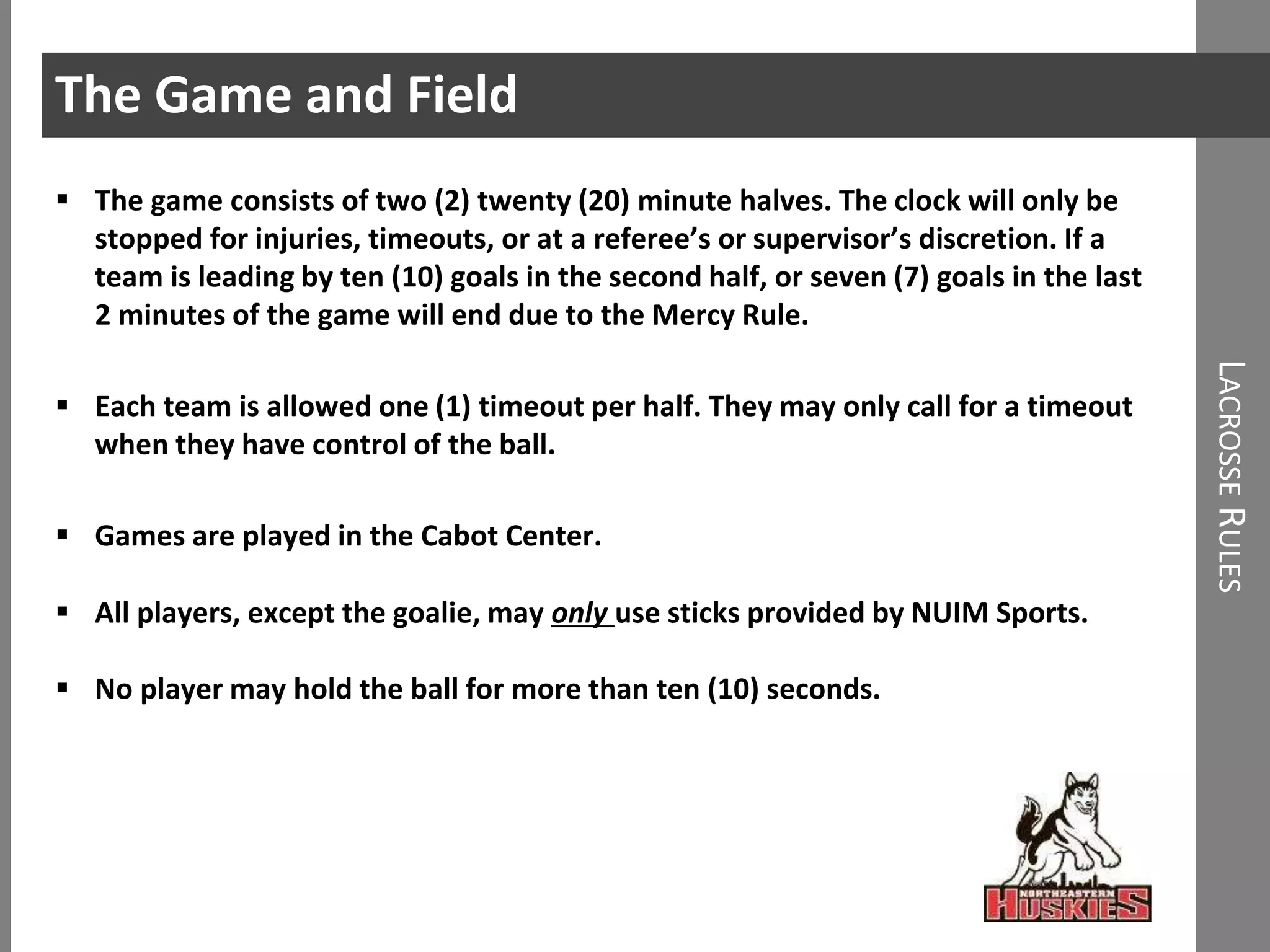 Lacrosse Rules | PPT