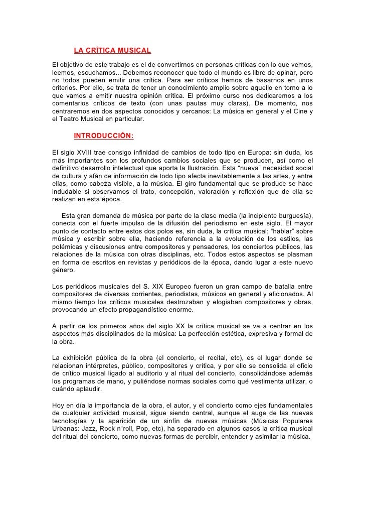 La crítica musical