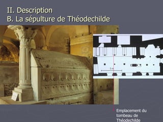 II. Description   B. La sépulture de Théodechilde Emplacement du tombeau de Théodechilde 