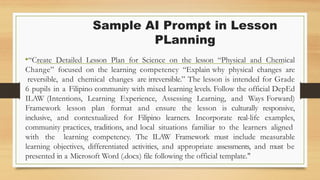 Ilaw Example Integrating ILAW Framework and AI Tools in Teaching-Learning Process | PPTX