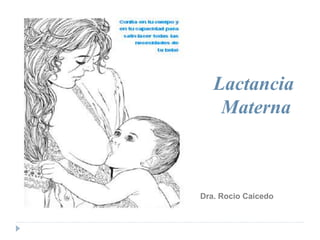 Lactancia
Materna
Dra. Rocio Caicedo
 
