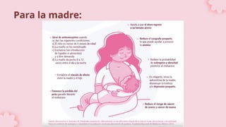 Para la madre:
 