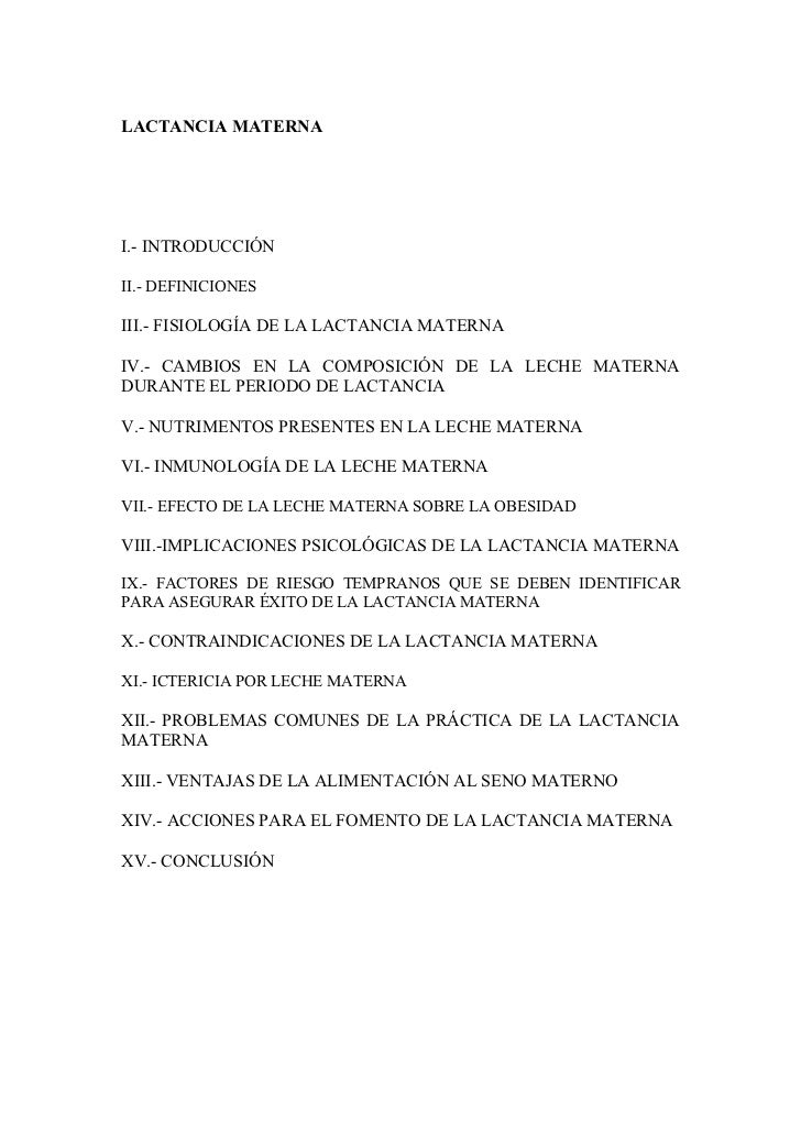 Lactancia Materna Lactancia Materna