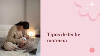 Tipos de leche
materna
 