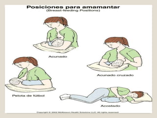 La forma en que se toma al lactante