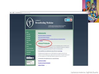 Lactancia materna. Sigfrido Duarte

 