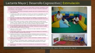 Lactante Mayor | Desarrollo Cognoscitivo | Estimulación
¿Cómo fomentar la competencia? | Desarrollo Humano 12ed. – Papalia, Feldman, Martorell, 2012 – Pag. 143
 