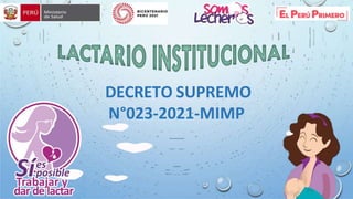 DECRETO SUPREMO
N°023-2021-MIMP
 