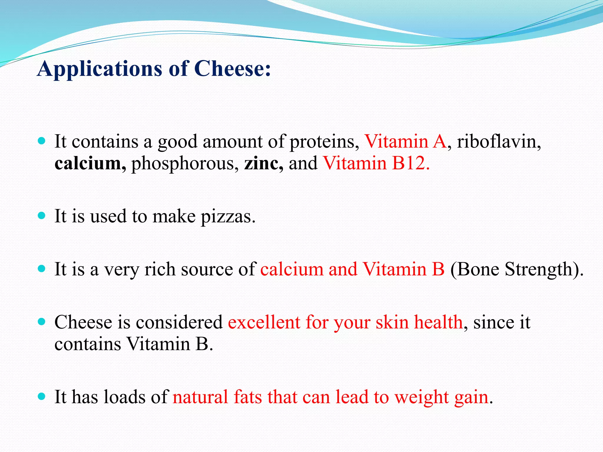 Lactic acid, cheese, glutamic production