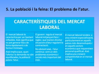 5. La població i la feina: El problema de l’atur. 