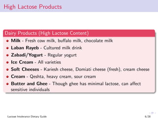 Comprehensive Dietary Guide for Managing Lactose Intolerance ...