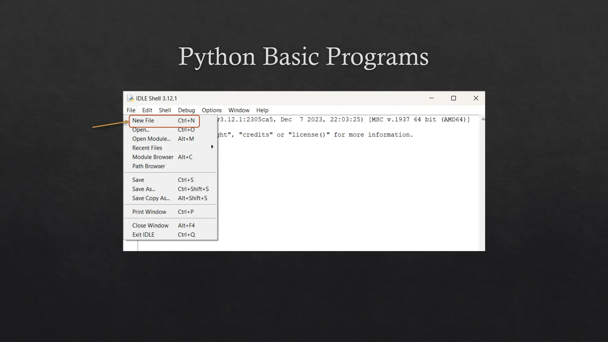 Python Basic Programs
 