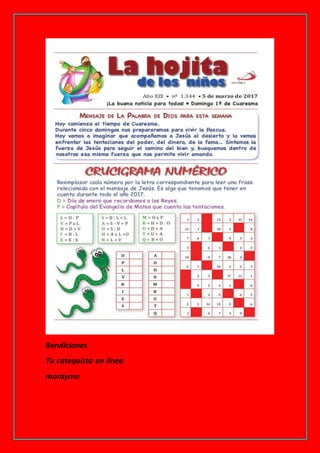 Bendiciones
Tu catequista en línea
morayma