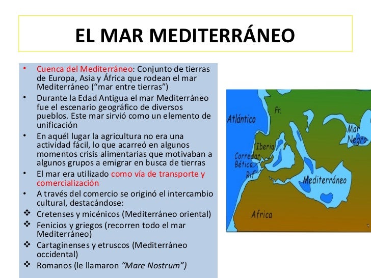 La cuenca del mediterraneo, escenario de antiguas
