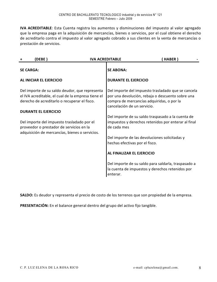 La Cuenta, Movimiento Y Saldos