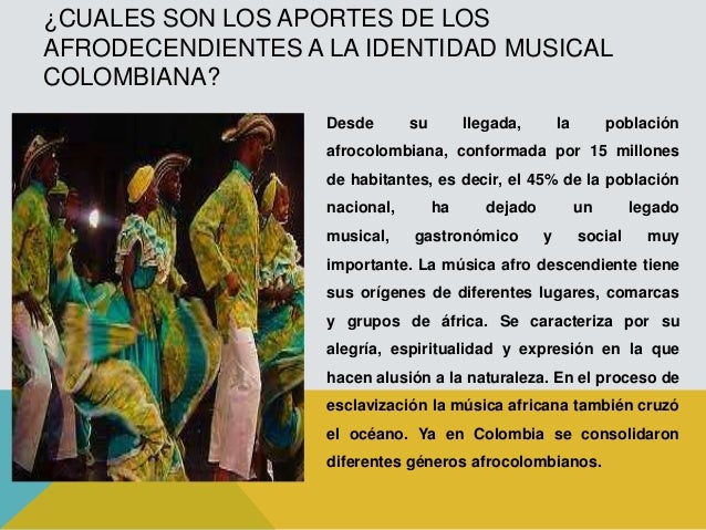 La cultura afrocolombiana Trabajo final 3